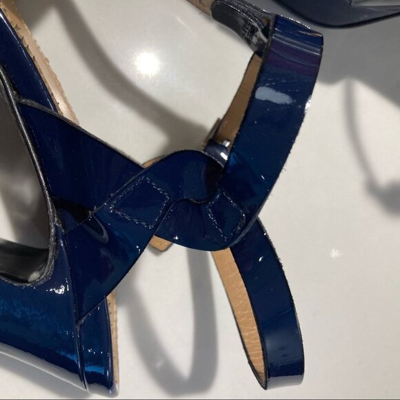 NAPOLEONI Sz 39 Leather Chunky Heel Platform Sandals Made in Italy NWOT - Picture 6 of 14